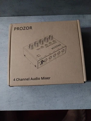 PROZOR Ultra Low Noise 4 Channel Mini Line Audio Stereo Mixer For Live Studio - Image 1 of 4