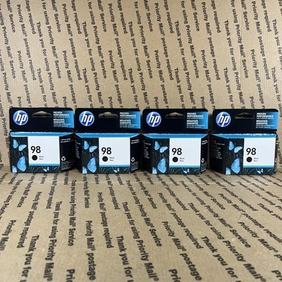GENUINE HP 98 Black Ink Inkjet Cartridge - Exp Sept 2018 - New in Sealed Box - Image 1 of 4