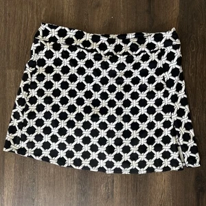 LULU B Smooth Stretch Tennis Pickleball Golf Rock Skort Gr. L schwarz weiß 50 LSF - Bild 1 von 8
