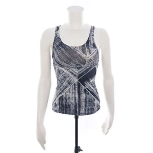 Lululemon Crossback Tank Heat Wave Womens Size 2 Black and White - Picture 1 of 8