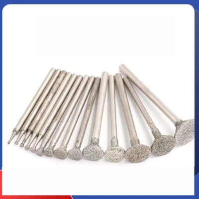 Diamond Burr Concave Grinding Head Bit 2.35/3mm Shank For Rotary Tool 0.8mm-10mm - Image 1 of 4