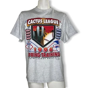T-Shirt MLB Cactus League 1996 Spring Training Baseball Gray Vintage 90’s Large - Picture 1 of 7
