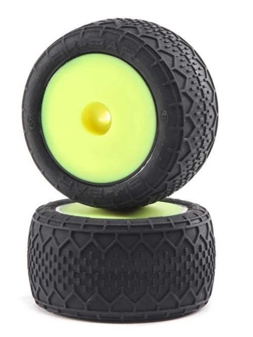 Losi Front or Rear Yellow Bk Bar Mounted Tires Mini-t 2.0 LOS41008