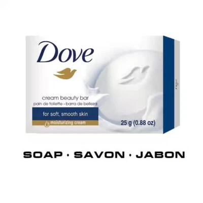 PACK 48 Dove Cream Beauty Bar Mini/Viaje/Hotel Tamaño 1 oz (En caja, 0,88 oz, 25 g) Foto 1 de 4