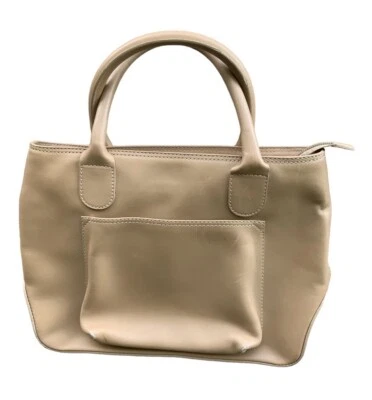 Cartera de Colección LANCEL Auténtica Cuero Liso Tostado Camel Mediana con Asa Superior Foto 1 de 4