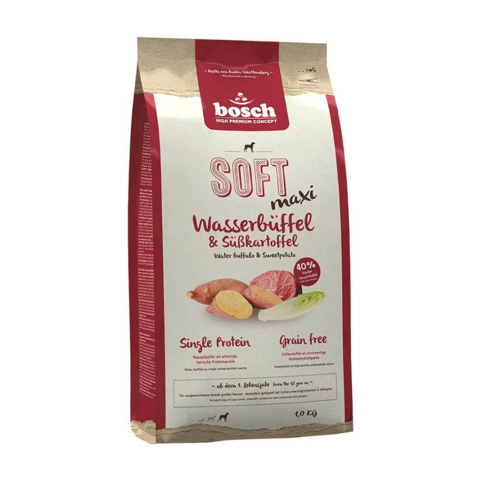 Bosch Hunde Trockenfutter Soft Adult Maxi Wasserbüffel + Süßkartoffel 1kg - Bild 1 von 1