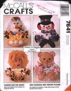7641 McCalls Patrón de COSTURA Artesanal Patrón Pollo Regalo Cesta Oso León Nieve - Imagen 1 de 2
