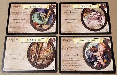 Harry Potter TCG Lot 4 Forest & River Troll Cunning Fox Giant Tarantula Creature - Image 1 of 4