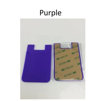 1Шт силиконовый кредитной карты держатель сотового телефона бумажник карман наклейки клейкий США - Изображение 1 из 4