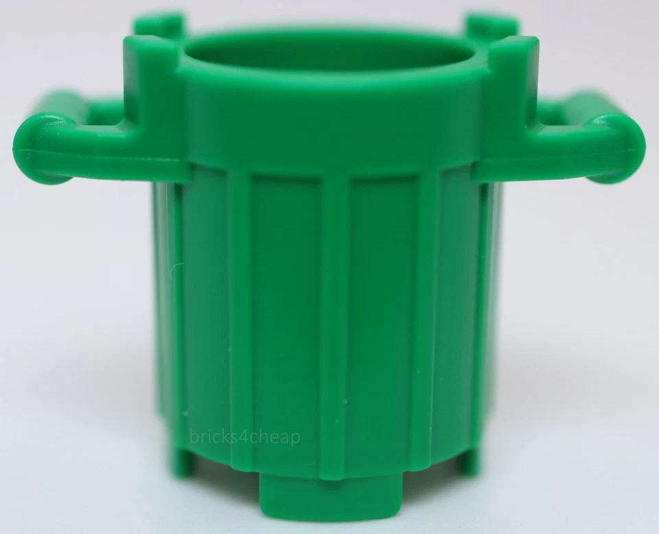 Lego 4x Green Container Trash Can with 4 Cover Holders - Image 1 of 1