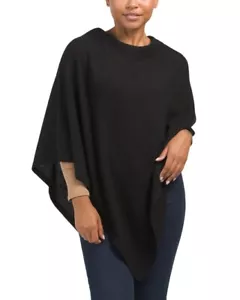 Poncho a punta RACHEL ZOE basic in cashmere - erica - Foto 1 di 1