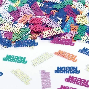 HAPPY BIRTHDAY FOIL GLITTERING TABLE CONFETTI BIRTHDAY DECORATION PARTY - Picture 1 of 1