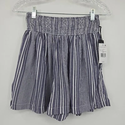 Pantalones Cortos Para Mujer Cinta Negra Cintura Calada Rayas Indigo XS Foto 1 de 4