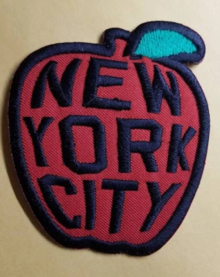 BURNSEYS CUSTOMS New York City The Big Apple Embroidered Patch approx 3x3.25"