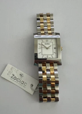 Reloj Pulsera Cuarzo Genuino Raro Zodiac Bellevue ZO3002 T-Tone, Nuevo, con Etiquetas Foto 1 de 4