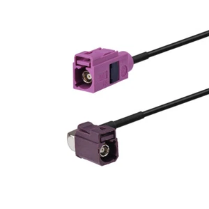 10-Pack Fakra D-Buchse rechtwinklig auf Fakra H-Buchse RG174 Pigtail-Kabel 30cm - Picture 1 of 3