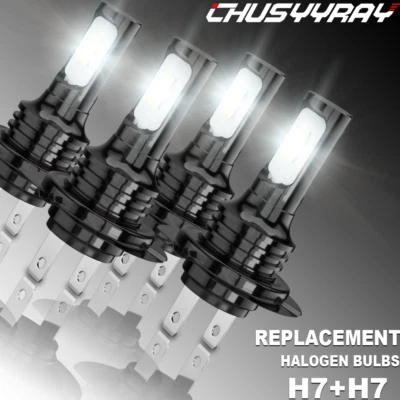 4x H7 White LED Headlight Hi/Low Beam For Mercedes-Benz S430 S500 S600 2000-2006 - Image 1 of 4