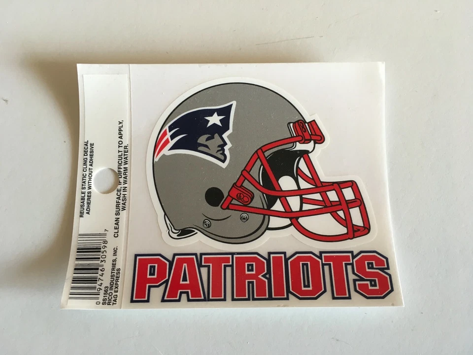 New England Patriots NFL 3.5" Small Static Cling Window Car Decal NE by Rico