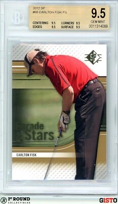 POP 1: Carlton Fisk BGS 9.5: 2012 SP Parade of Stars Card Gisto True Gem Mint - Image 1 of 3