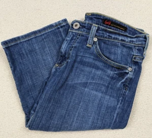 Vintage AG Adriano Goldschmied Malibu Bermuda Shorts dunkle Waschung dehnbar hergestellt in den USA 26R - Bild 1 von 16