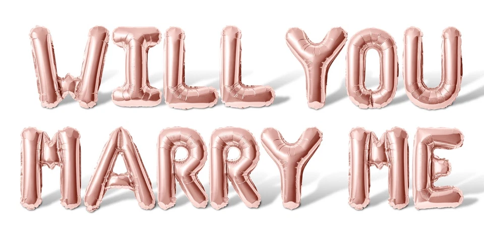 Banner globo con letras WILL YOU CASE ME - Decoraciones de propuesta de compromiso hágalo usted mismo Foto 1 de 4