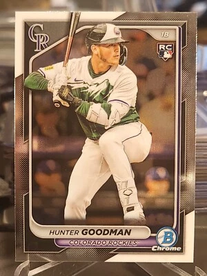 2024 Bowman Chrome RC Rookie #25 Hunter Goodman Rockies - Image 1 of 2
