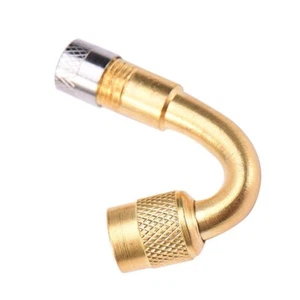 45 degree Valve Extension Tyre Brass Stem Adapter Core Cap Car Bike Truck - Picture 1 of 1