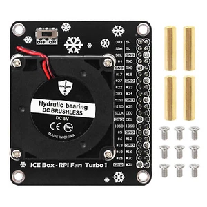 Low Noise GPIO Cooling Fan LED Light Mini Turbo Fan for Raspberry Pi 4B/3B+/3B l - Afbeelding 1 van 9