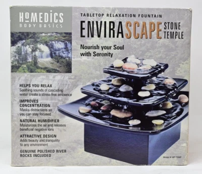 Homedics Body Basics Envirascape Piedra Templo Fuente Jardín Zen Foto 1 de 3
