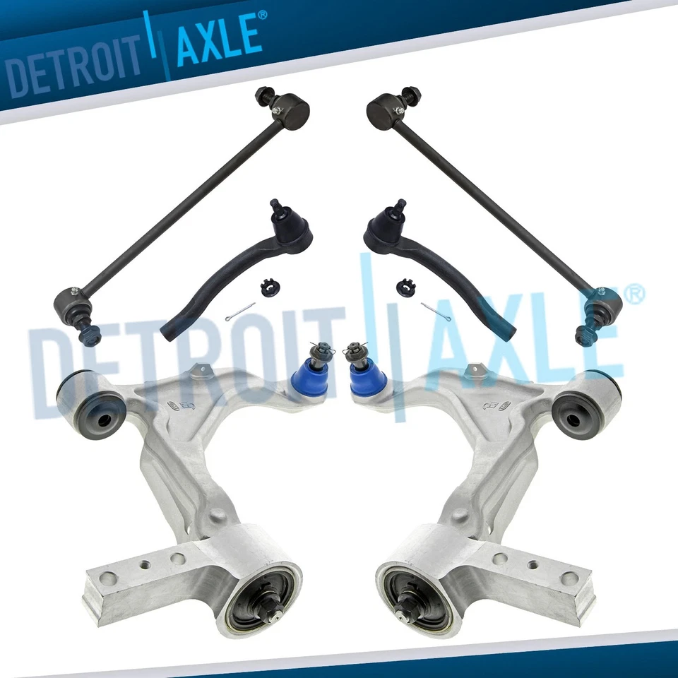 Front Lower Control Arms Ball Joints Sway Bars Tie Rods Kit for Acura MDX ZDX - Image 1 of 4