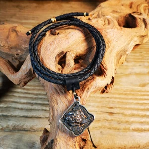 Gandhanra Antique Tibetan Buddhist Amulet,Tiger Necklace of the Four Dignities - Picture 1 of 12