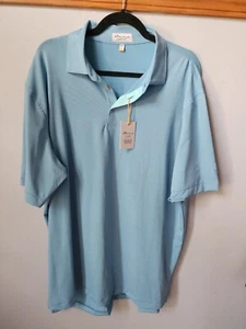 NUEVO CON ETIQUETAS POLO DE MANGA CORTA PETER MILLAR CONFORT VERANO PARA HOMBRE Talla XL MS19EK11S Azul  - Imagen 1 de 6