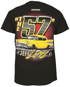 JEFF LUTZ 57 CHEVY BEL AIR BLACK AUTHENTIC T SHIRT STREET OUTLAWS RACING HOT ROD