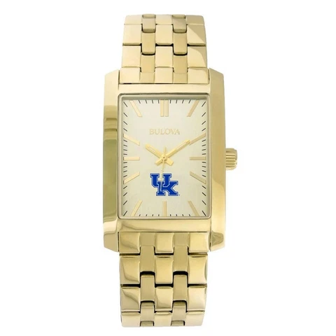 Men's Kentucky Wildcats UK Bulova Gold Rectangle Watch Cover