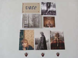 Taylor Swift Folklore CD Firmado Corazón Capital Uno Evermore Postal Guitarra Selecciones - Imagen 1 de 23