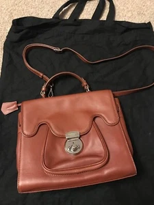 OSPREY London - Brown Leather satchel Ladies Handbag - Floral Lining - Picture 1 of 14