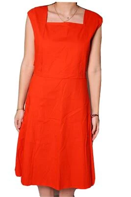 Vestido de verano floral para mujer Salvatore Ferragamo talla 46 IT $1490 NUEVO CON ETIQUETAS MANDARINA Foto 1 de 4
