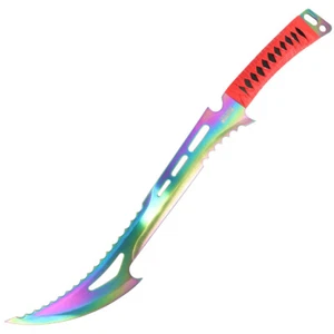 24" Rainbow Full Tang Stainless Steel Ninja Sword with Sheath - Picture 1 of 5