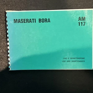 Manual de coche Maserati Bora Libretto Uso E Manutenzione - Imagen 1 de 12