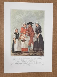 Abito Contadini Siena Chiusi Pienza Costume Toscana Bicci Lasinio Ristampa 1970 - Picture 1 of 1