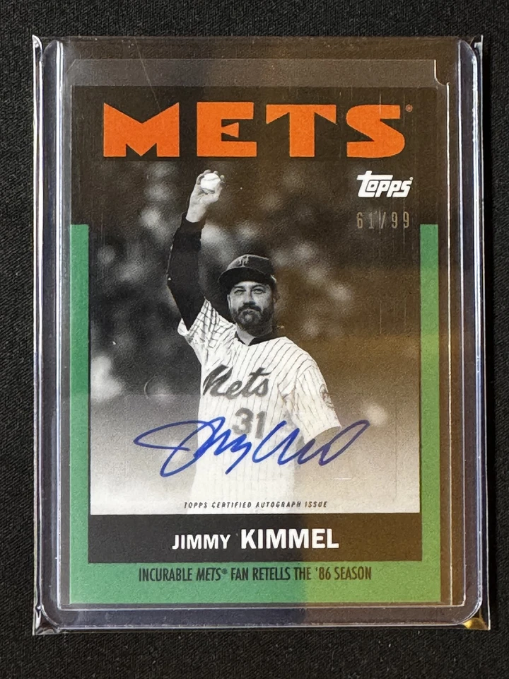 2021 TOPPS ESPN ONCE UPON A TIME IN QUEENS JIMMY KIMMEL GREEN AUTOGRAPH /99 - Image 1 of 1