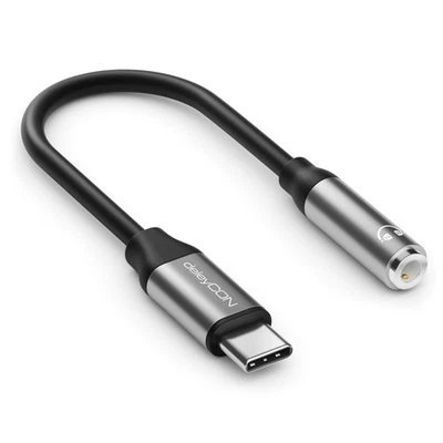 USB-C auf 3,5mm Buchse Audio Adapter Klinke Klinkenadapter DAC TRRS Handy Tablet - Bild 1 von 4