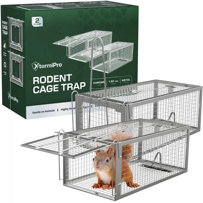 Humane Chipmunk Trap -2 Pack, Squirell and Rat Cages That Work for Home | Cat... - Image 1 of 4
