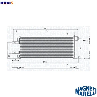 CONDENSER AIR CONDITIONING 350203623000 FOR PEUGEOT MANAGER/Platform/Chassis - Image 1 of 4