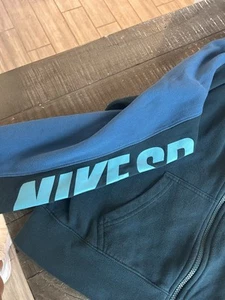 Nike SB Black Tag Blue Full Zip Up Hoodie Sweater Skater Youth Size Large - Picture 1 of 7