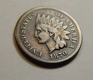 1870 Indian Head Cent Fine Full Liberty 🔥 - Picture 1 of 2