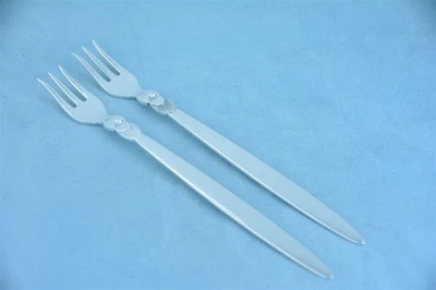 2 tenedores de ostras de mariscos Georg Jensen de plata de ley de 6-1/4" sin monograma Foto 1 de 4