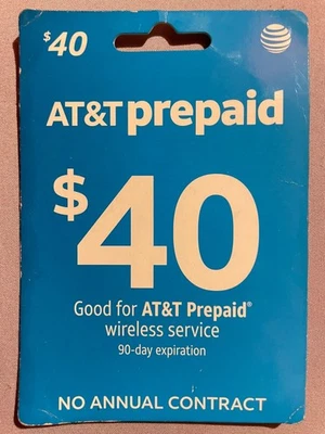 AT&T - AT&T Tarjeta de recarga de $40 prepagada, TIEMPO DE AIRE Foto 1 de 2