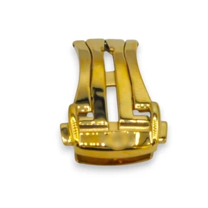 Cierre de despliegue de acero inoxidable color dorado de 16 mm para Omega - Imagen 1 de 6