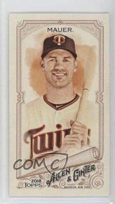 2018 Topps Allen & Ginter Mini SP Joe Mauer #306 HOF - Image 1 of 2